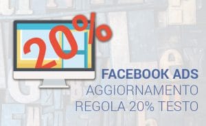 nuova regola testo facebook