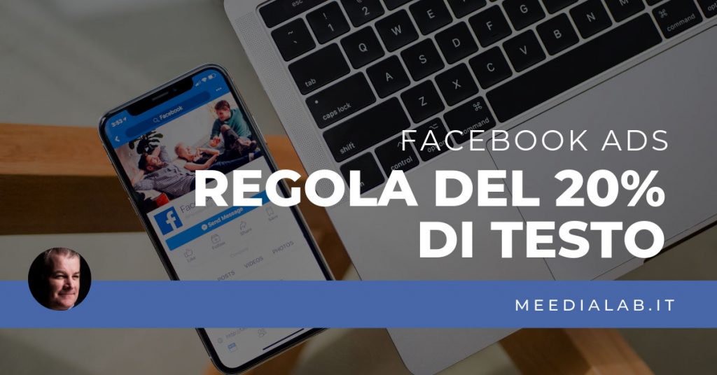 regola 20% testo Facebook ADS
