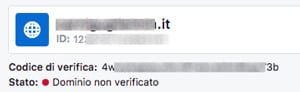 dominio non verificato