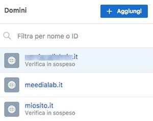 Inserimento sito Facebook BM
